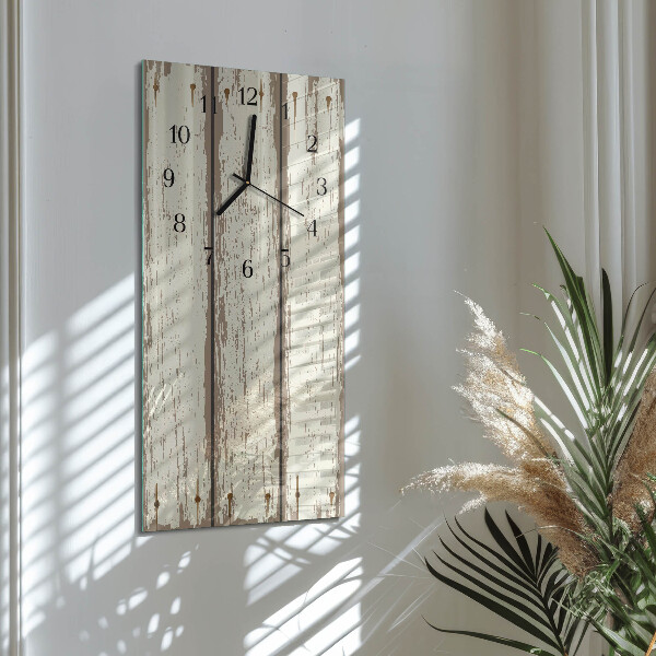 Glazen klok rechthoekige Houten planken