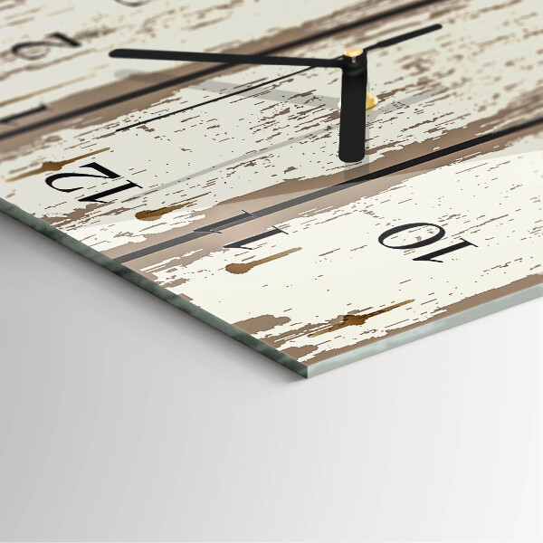 Glazen klok rechthoekige Houten planken