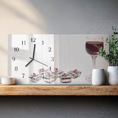 Glazen klok horizontaal Wijnglas