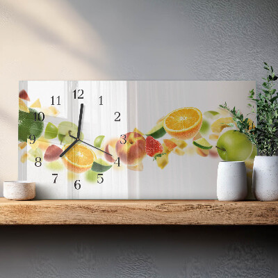 Glazen klok horizontaal Fruitmix