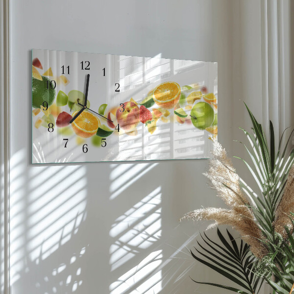 Glazen klok horizontaal Fruitmix