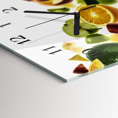 Glazen klok horizontaal Fruitmix