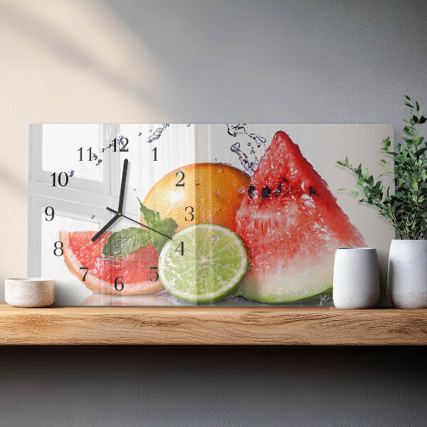 Glazen klok horizontaal Sappig fruit