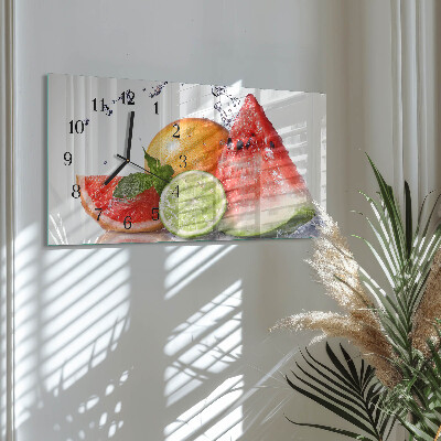 Glazen klok horizontaal Sappig fruit