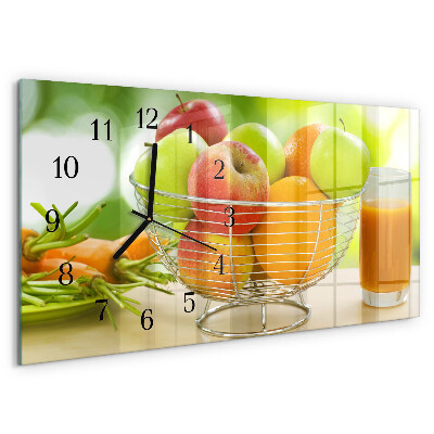 Glazen klok horizontaal Fruit en sap