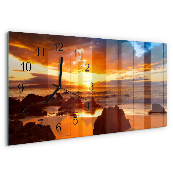 Glazen klok horizontaal Zonsondergang