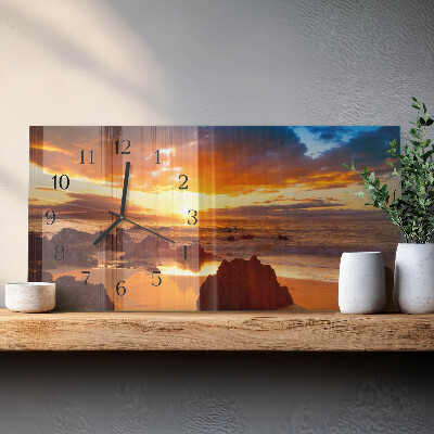 Glazen klok horizontaal Zonsondergang