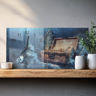 Glazen klok horizontaal Onderwaterschat