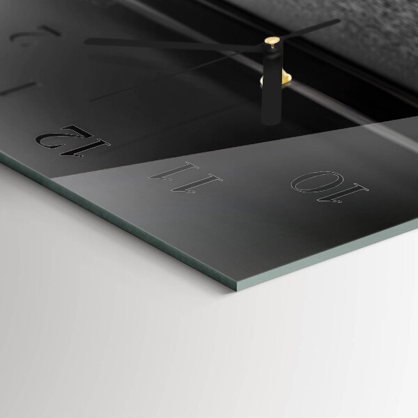 Glazen klok horizontaal Piano