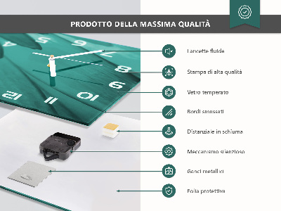 Glazen klok horizontaal Bessen