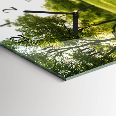 Glazen klok horizontaal Het groen van de natuur