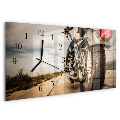 Glazen klok horizontaal Motorfiets