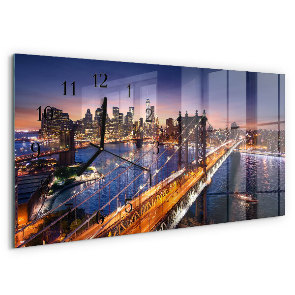 Glazen klok horizontaal New York