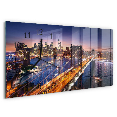 Glazen klok horizontaal New York