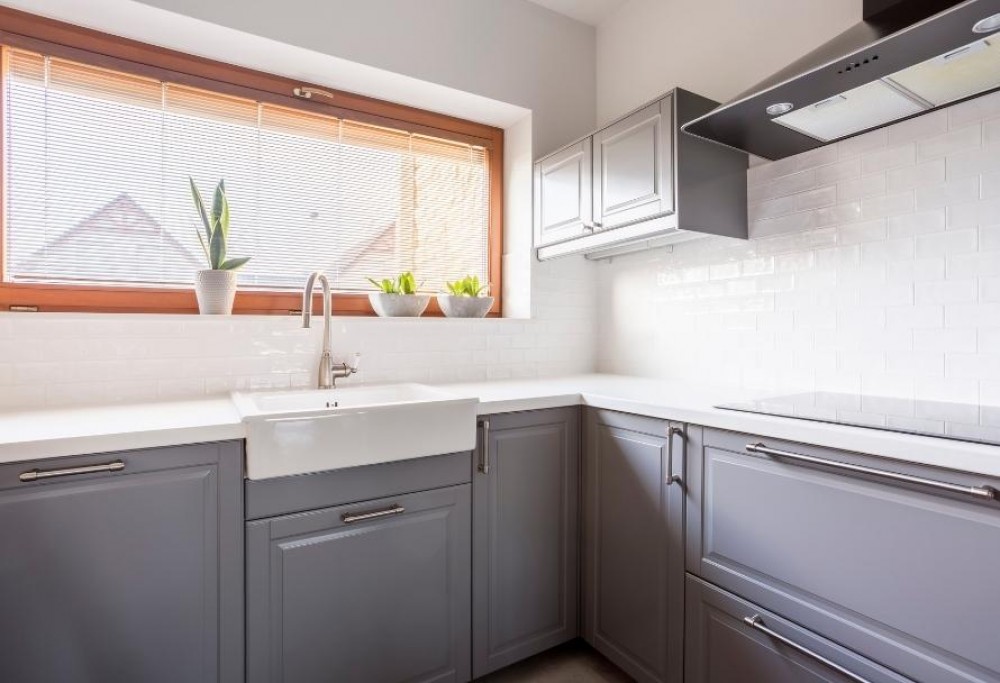 Biało szara kuchnia