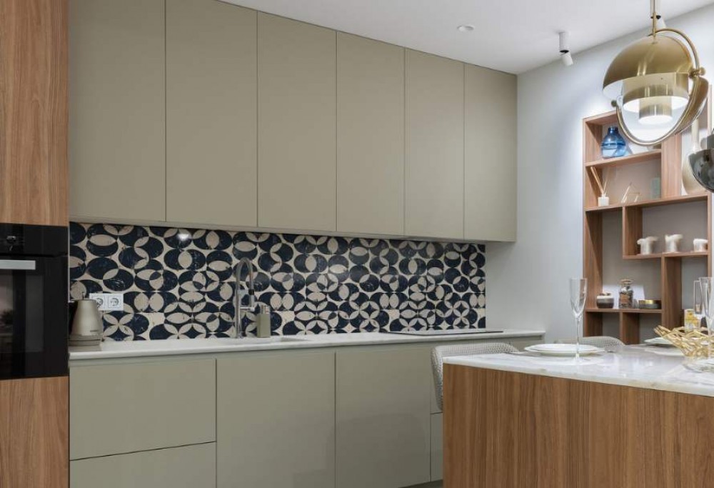 glazen paneel voor de keuken