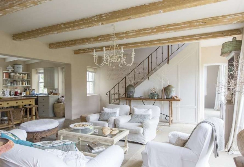 woonkamer in een rustieke stijl