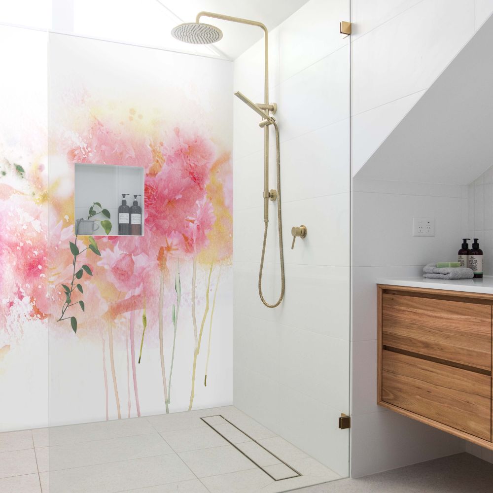 Glazen panelen voor de badkamer