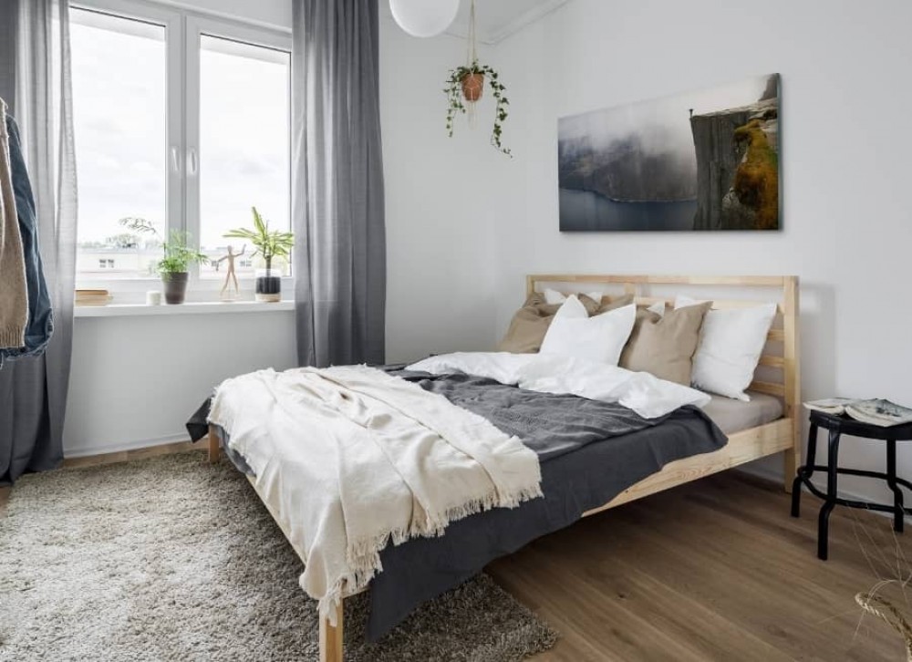 slaapkamer in Scandinavische stijl